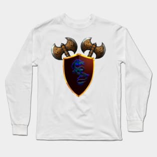 Graphic Design Fantasy Axes With A Shield. Long Sleeve T-Shirt